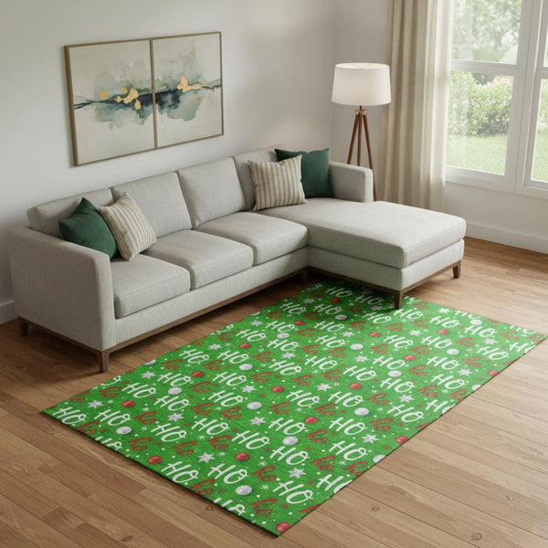HomeRoots 9' X 12' Colorful Polka Dot Washable Area Rug with UV Protection – Durable, Stain-Resistant & Soft! 701652