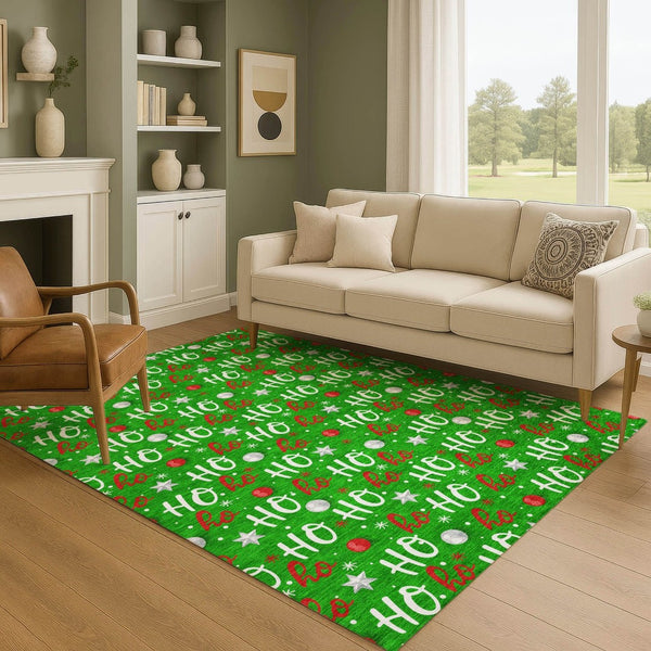 HomeRoots 9' X 12' Colorful Polka Dot Washable Area Rug with UV Protection – Durable, Stain-Resistant & Soft! 701652