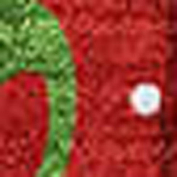 HomeRoots 5' X 8' Festive Red White Green Polka Dot Washable Area Rug with UV Protection for Family Spaces 701661