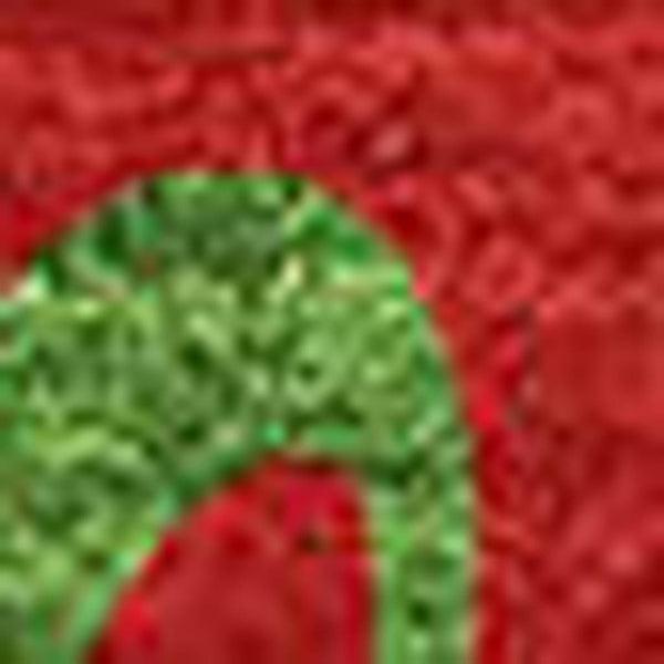 HomeRoots 10' X 14' Polka Dot Washable Area Rug - Bold Red, White & Green with UV Protection & Non-Slip Backing 701665