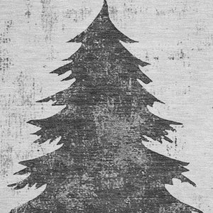 HomeRoots 5' X 8' Gray And Charcoal Floral Area Rug - Washable, UV Protected, Stain Resistant, Stylish Design! 701667