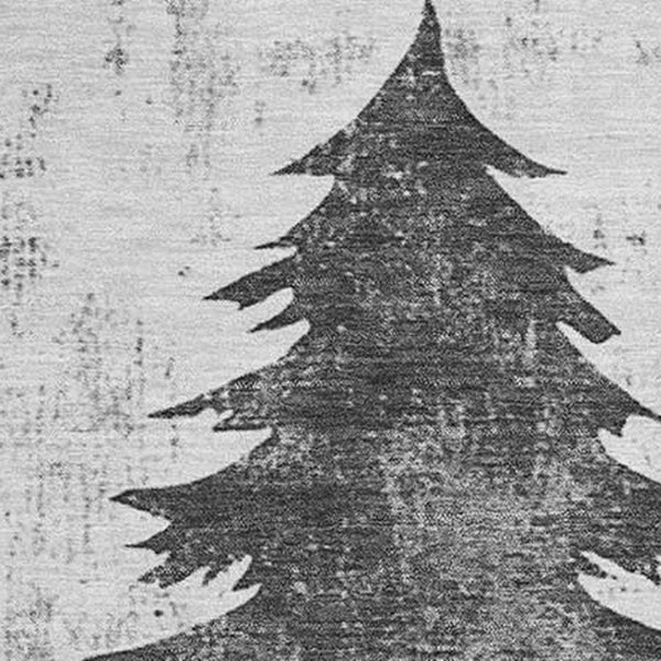 HomeRoots 8' X 10' Gray Floral Area Rug - Washable, UV-Protected, Stain-Resistant, Perfect for High Traffic Areas 701669
