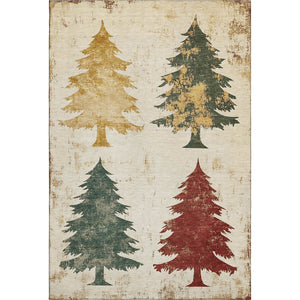 HomeRoots 10' X 14' Elegant Ivory Gold Burgundy Floral Area Rug - Washable, Stain-Resistant, UV Protected Beauty! 701677