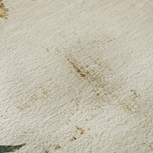 HomeRoots 10' X 14' Elegant Ivory Gold Burgundy Floral Area Rug - Washable, Stain-Resistant, UV Protected Beauty! 701677