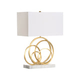 Rings Lamp Gold, White/Cream 70167 Chelsea House