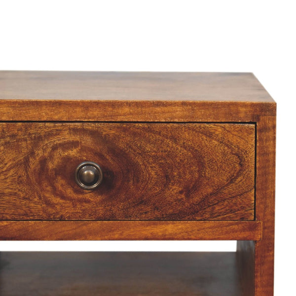 HomeRoots 20" Solid Wood Nightstand with Two Drawers – Modern Compact Design for Bedrooms & Living Spaces 701705
