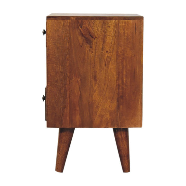 HomeRoots 20" Solid Wood Nightstand with Two Drawers – Modern Compact Design for Bedrooms & Living Spaces 701705