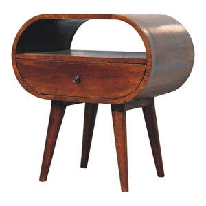 HomeRoots 24" Brown Solid Wood Nightstand with Drawer & Shelf - Stylish, Durable, Perfect for Any Space! 701706