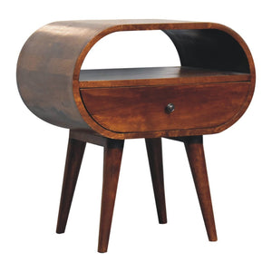 HomeRoots 24" Brown Solid Wood Nightstand with Drawer & Shelf - Stylish, Durable, Perfect for Any Space! 701706