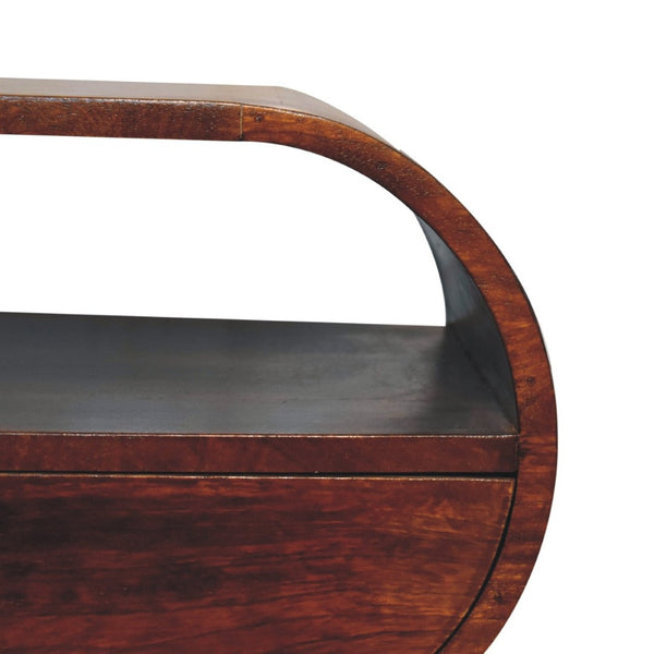 HomeRoots 24" Brown Solid Wood Nightstand with Drawer & Shelf - Stylish, Durable, Perfect for Any Space! 701706