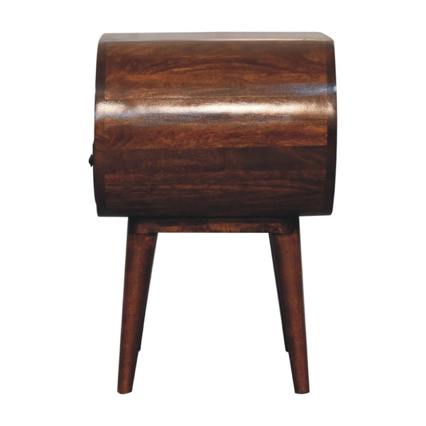 HomeRoots 24" Brown Solid Wood Nightstand with Drawer & Shelf - Stylish, Durable, Perfect for Any Space! 701706