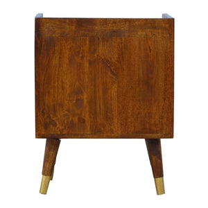 HomeRoots 23" Brown Solid Wood Nightstand with Drawer & Open Shelf – Stylish, Compact Storage for Any Room 701707