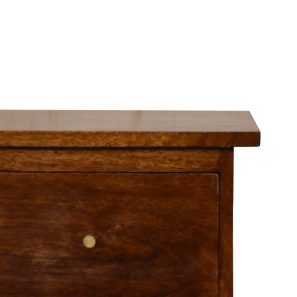 HomeRoots 20" Solid Wood Two-Drawer Nightstand: Stylish Storage Solution for Any Room, Compact & Versatile Design 701708