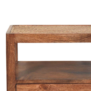HomeRoots 22" Brown Solid Wood Nightstand with Drawer & Open Shelf - Stylish, Durable & Space-Saving Design 701710