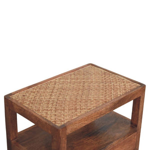 HomeRoots 22" Brown Solid Wood Nightstand with Drawer & Open Shelf - Stylish, Durable & Space-Saving Design 701710