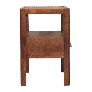 HomeRoots 22" Brown Solid Wood Nightstand with Drawer & Open Shelf - Stylish, Durable & Space-Saving Design 701710