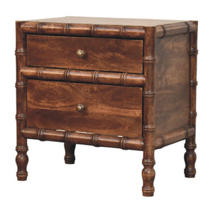 HomeRoots 23" Brown Solid Wood Nightstand with Drawer & Open Shelf - Rustic Charm for Every Bedroom Style 701712