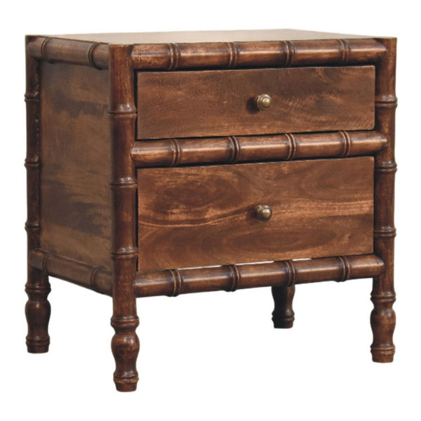 HomeRoots 23" Brown Solid Wood Nightstand with Drawer & Open Shelf - Rustic Charm for Every Bedroom Style 701712