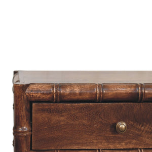 HomeRoots 23" Brown Solid Wood Nightstand with Drawer & Open Shelf - Rustic Charm for Every Bedroom Style 701712
