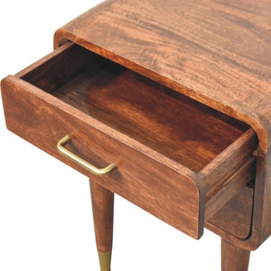 HomeRoots 22" Brown Solid Wood Nightstand with Two Drawers – Modern Design, Stylish Storage, and Versatile Use 701713