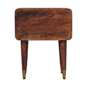 HomeRoots 22" Brown Solid Wood Nightstand with Two Drawers – Modern Design, Stylish Storage, and Versatile Use 701713