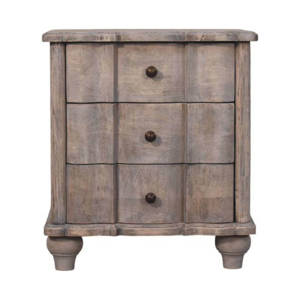 HomeRoots 25" Brown Solid Wood Two Drawer Nightstand - Stylish, Durable, Modern Storage Solution for Any Room 701714