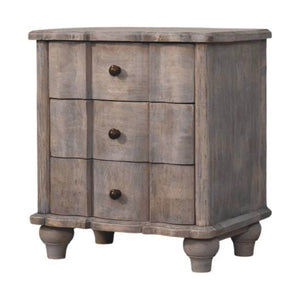 HomeRoots 25" Brown Solid Wood Two Drawer Nightstand - Stylish, Durable, Modern Storage Solution for Any Room 701714