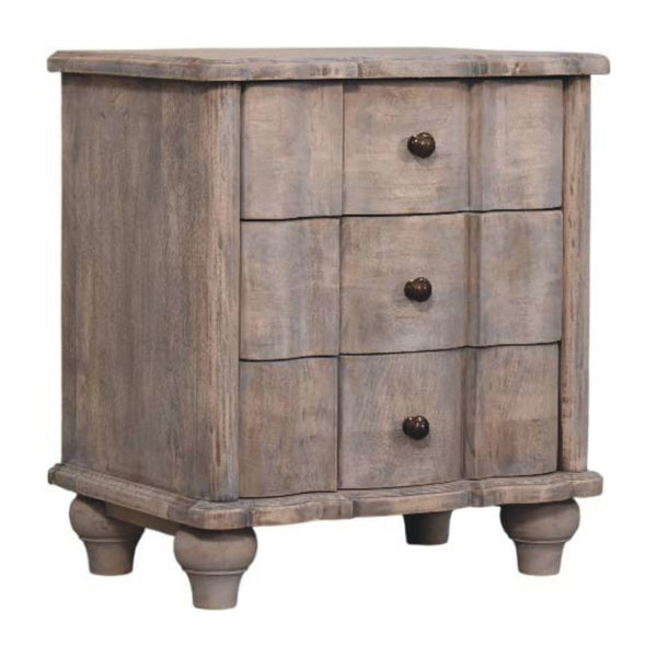 HomeRoots 25" Brown Solid Wood Two Drawer Nightstand - Stylish, Durable, Modern Storage Solution for Any Room 701714