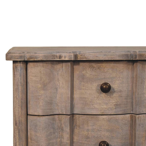 HomeRoots 25" Brown Solid Wood Two Drawer Nightstand - Stylish, Durable, Modern Storage Solution for Any Room 701714