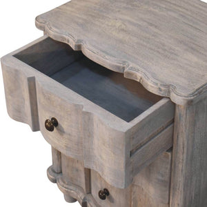 HomeRoots 25" Brown Solid Wood Two Drawer Nightstand - Stylish, Durable, Modern Storage Solution for Any Room 701714