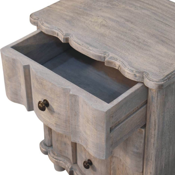 HomeRoots 25" Brown Solid Wood Two Drawer Nightstand - Stylish, Durable, Modern Storage Solution for Any Room 701714