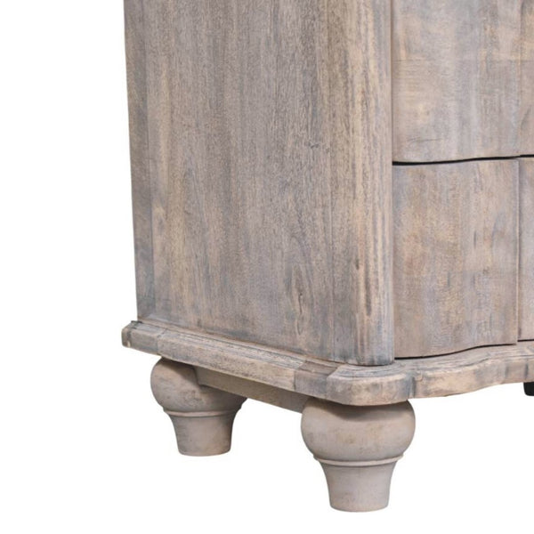 HomeRoots 25" Brown Solid Wood Two Drawer Nightstand - Stylish, Durable, Modern Storage Solution for Any Room 701714