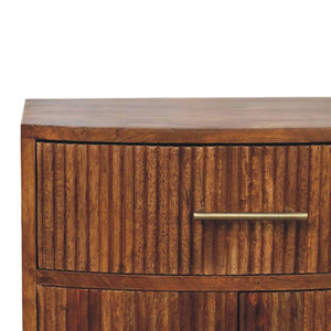 HomeRoots 24" Brown Solid Wood Nightstand with Drawer & Open Shelf - Modern, Versatile Storage for Any Room 701715