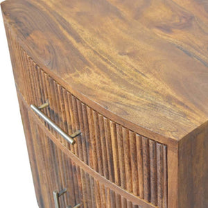 HomeRoots 24" Brown Solid Wood Nightstand with Drawer & Open Shelf - Modern, Versatile Storage for Any Room 701715