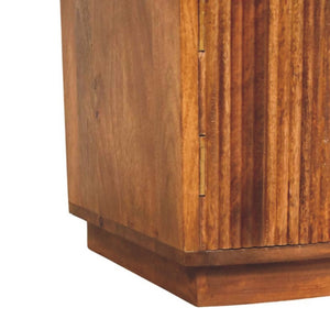 HomeRoots 24" Brown Solid Wood Nightstand with Drawer & Open Shelf - Modern, Versatile Storage for Any Room 701715
