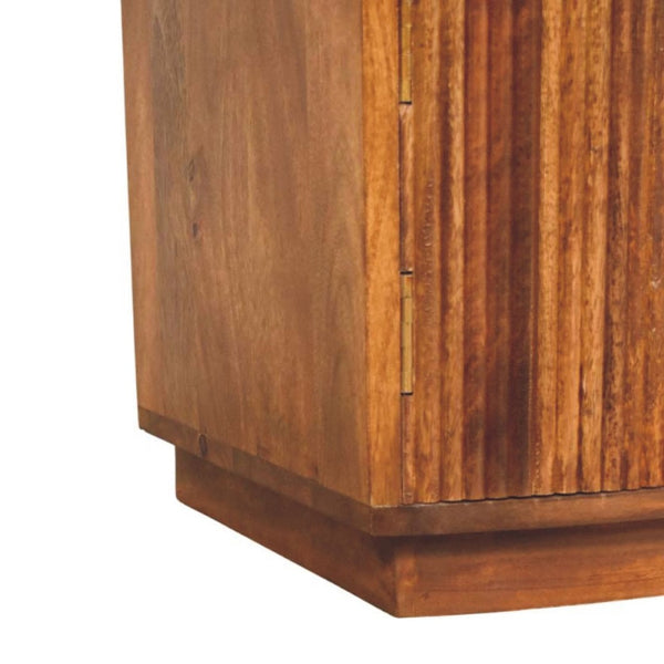 HomeRoots 24" Brown Solid Wood Nightstand with Drawer & Open Shelf - Modern, Versatile Storage for Any Room 701715