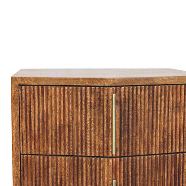 HomeRoots 22" Solid Wood Nightstand with 2 Drawers - Modern Storage Table, Versatile Accent for Any Room 701716