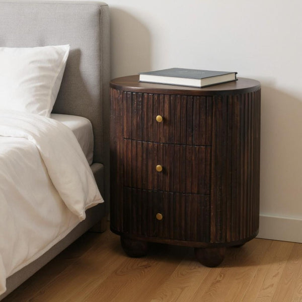 HomeRoots 22" Solid Wood Two Drawer Nightstand – Modern, Durable Accent Table for Bedroom, Living Room & Office 701718
