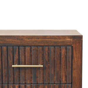 HomeRoots 22" Brown Solid Wood Nightstand with Two Drawers - Timeless Design, Versatile Storage & Style 701719