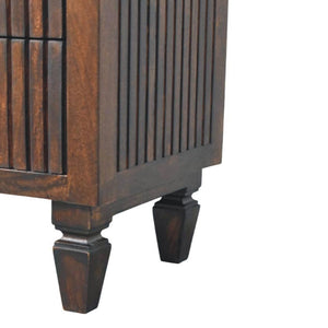 HomeRoots 22" Brown Solid Wood Nightstand with Two Drawers - Timeless Design, Versatile Storage & Style 701719