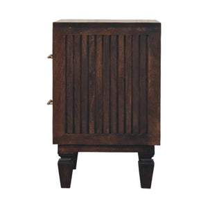 HomeRoots 22" Brown Solid Wood Nightstand with Two Drawers - Timeless Design, Versatile Storage & Style 701719