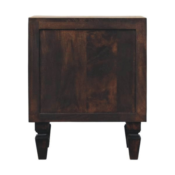 HomeRoots 22" Brown Solid Wood Nightstand with Two Drawers - Timeless Design, Versatile Storage & Style 701719