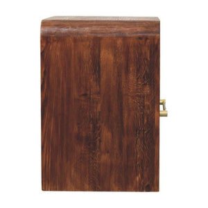 HomeRoots 23" Brown Solid Wood Nightstand - Stylish Two Drawer Storage, Ideal for Modern & Transitional Spaces 701720