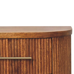 HomeRoots 22" Brown Solid Wood Nightstand with Two Drawers - Stylish Storage for Modern Bedrooms & Beyond! 701722