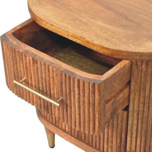 HomeRoots 22" Brown Solid Wood Nightstand with Two Drawers - Stylish Storage for Modern Bedrooms & Beyond! 701722