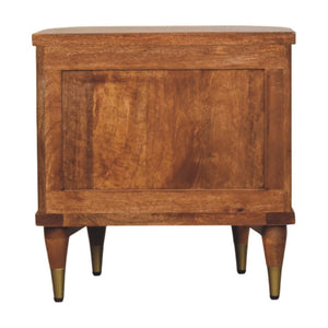 HomeRoots 22" Brown Solid Wood Nightstand with Two Drawers - Stylish Storage for Modern Bedrooms & Beyond! 701722