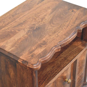 HomeRoots 25" Brown Solid Wood Two-Drawer Nightstand - Versatile Storage with Modern Design for Any Room 701724
