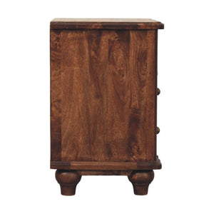 HomeRoots 25" Brown Solid Wood Two-Drawer Nightstand - Versatile Storage with Modern Design for Any Room 701724