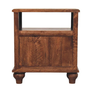 HomeRoots 25" Brown Solid Wood Two-Drawer Nightstand - Versatile Storage with Modern Design for Any Room 701724
