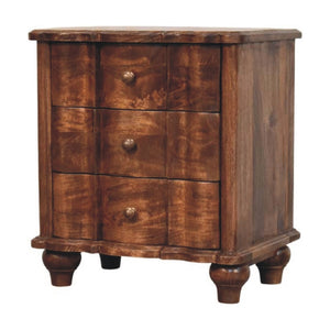 HomeRoots 25" Brown Solid Wood Two Drawer Nightstand - Stylish Storage Solution for Any Room, Modern Design 701725